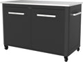 cozze Cuisines d'extérieur, 75 mm, Noir/Blanc, ® Cuisine extérieure 120, Plan de Travail en Acier Inoxydable