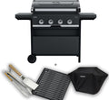 CAMPINGAZ Barbecues au gaz naturel, 12 kW, Noir/Gris, Class 4 Select L Barbecue Gaz Combo avec grille de gril supplémentaire
