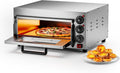 WilTec four à pizza, 2000 W, 570 x 560 x 280 mm, Argent, électrique, Pierre réfractaire alimentaire en cordiérite
