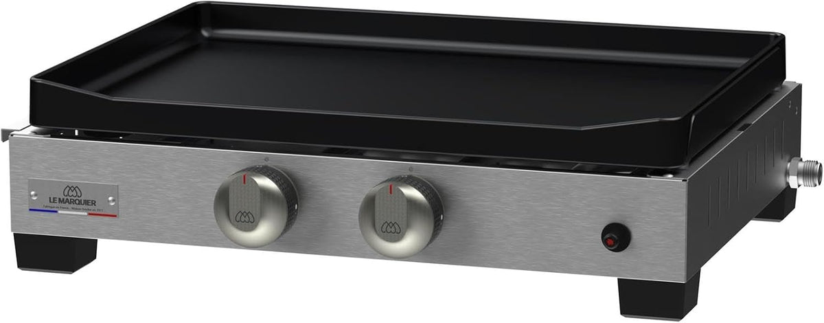 LE MARQUIER plancha, 53 x 42 x 14,3 cm, Noir/Argent, LA Petite Francaise GAZ 250