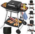 Zilan Grills électriques d'extérieur, 3050 W, Noir/Argent, Barbecue électrique 2 en 1 - - Barbecue électrique pour balcon