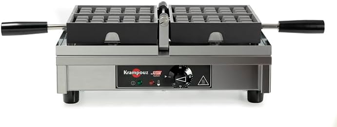 Krampouz gaufrier, 220 V, 3x5, Noir/Argent, simple g/d ( Bruxelles)