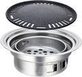 Grilles barbecue à charbon, Noir/Argent, à charbon de bois, portables et antiadhésives en acier inoxydable pour barbecue extérieur