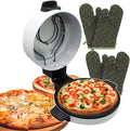 forplubossmmp four à pizza, 30 cm, 2000w, acier inoxydable, Noir/Argenté, De Comptoir Mini Machine À Pizza