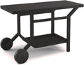 Forge Adour plancha, 50 kg, 75 cm, Noir, Table Roulante Acier, 2 Grandes Roues, Plan de Travail, Compatible Toutes s 45