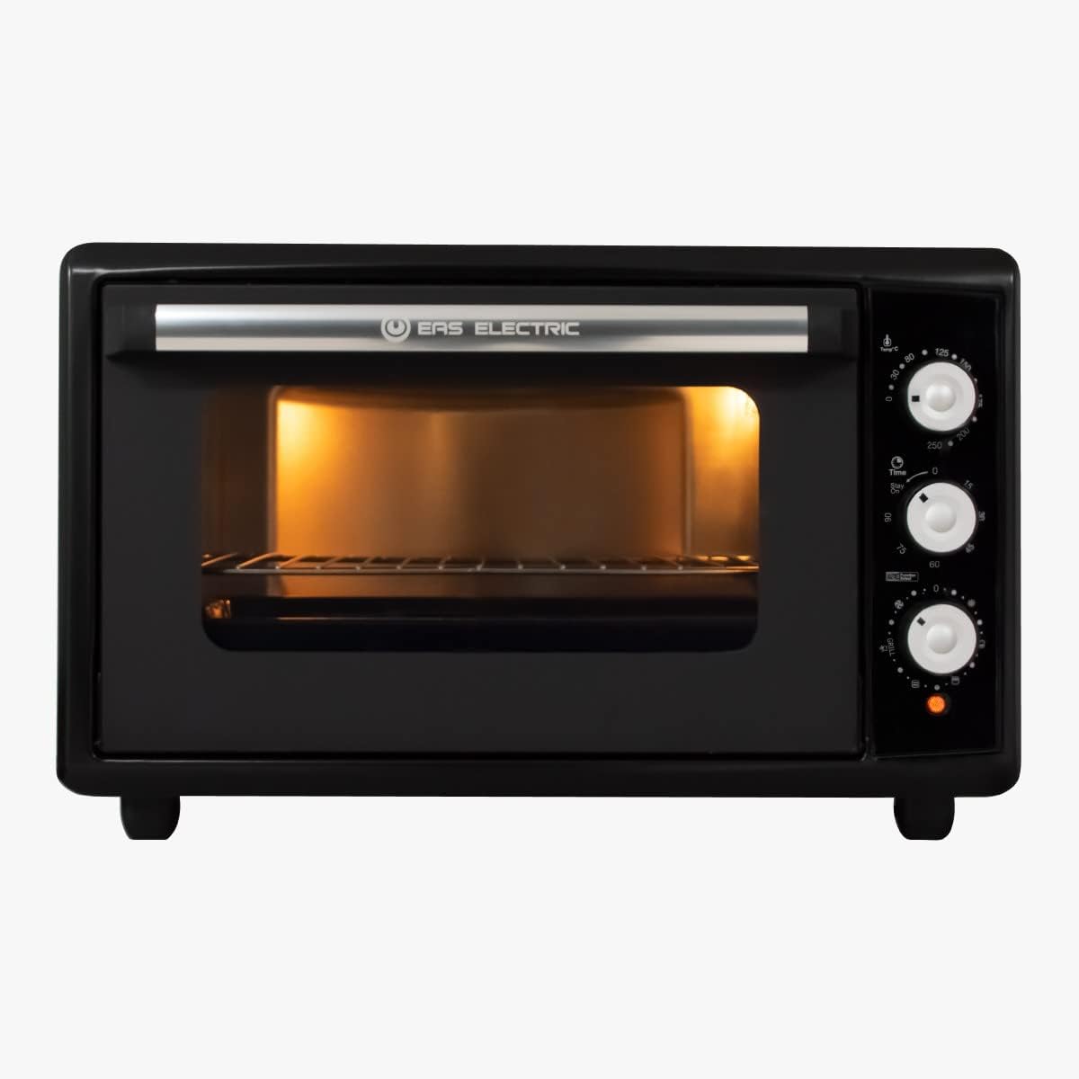 EAS ELECTRIC Mini fours, 1 300 W, 38 litres, Noir/Argenté, isolation et double verre