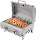 Endingfuny Barbecues au propane, 55,8 x 45 x 38 cm., acier inoxydable 430, acier inoxydable 304., argenté., Barbecue à gaz à 2 brûleurs - 55