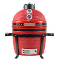 YNNI KAMADO fumoir, 40 cm, Rouge/Noir, TQ0015RE Kamado sur pied, barbecue, barbecue, céramique, TQ0015RE