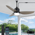 TRUYOK Ventilateurs de plafond avec lampe intégrée, 106CM, Blanc
