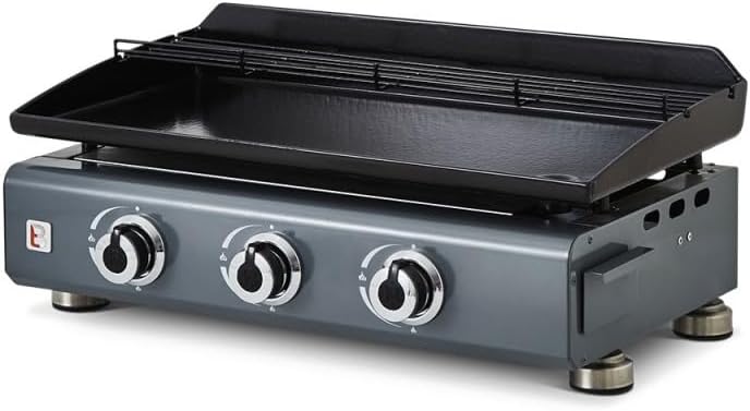 BRASERO plancha, 67 x 34 cm, 7,5 kW, Gris/Noir