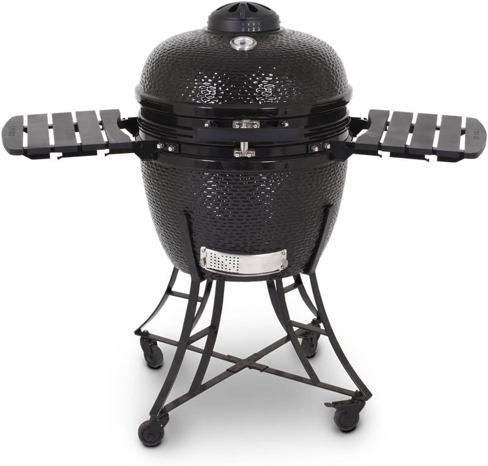 PIT BOSS barbecue à charbon, 52 cm, 134 x 77 x 120 cm, Noir, - Kamado Céramique Grille Ø