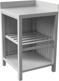 Tables de préparation des aliments Gruppo Maruccia, base 61 x profondeur 61 x hauteur 100 cm, 60 cm, Gris