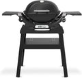 Weber Grills électriques d'extérieur, Noir, Q 1200N Barbecue à gaz avec support compact + tables d'appoint