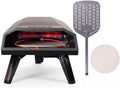 BELDEKO four à pizza, Noir/Gris, Gaz DIEGO Pierre Tournante 400°C - Marque Française