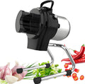 Hachoir broyeur, Noir, à légumes électrique, d'oignons printaniers avec 2 canaux d'alimentation, masque d'alimentation multi-trous