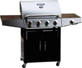 Habitat et Jardin Barbecues au propane, 135.7 x 53.4 x 111.4 cm - Cabinet : L61 x P36 x H55 cm., 15.2 kW, Noir/Argent, Barbecue Gaz Party 5