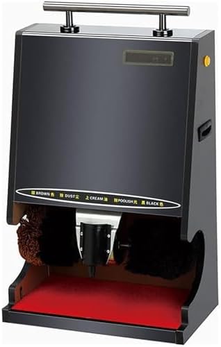 bureau ZFNELYHHOW, 50 × 29 × 81 cm, ≤ 60 dB, 1200 TR/Min, Noir, Cireuse à Chaussures Automatique à Double Brosse