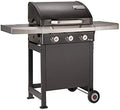 LANDMANN Barbecues au propane, Noir, Rexon PTS 3.0 Barbecue à gaz, 3 brûleurs en acier inoxydable réglables en continu