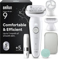 Braun épilateur électrique, Marron/Argenté, Epilateur Electrique Femme Silk Epil 9 SkinSpa 9-381