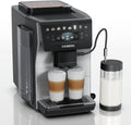 SIEMENS machine à café, 480 ml, Argenté, EQ600 iAroma, automatique avec broyeur, écran tactile et réservoir à lait