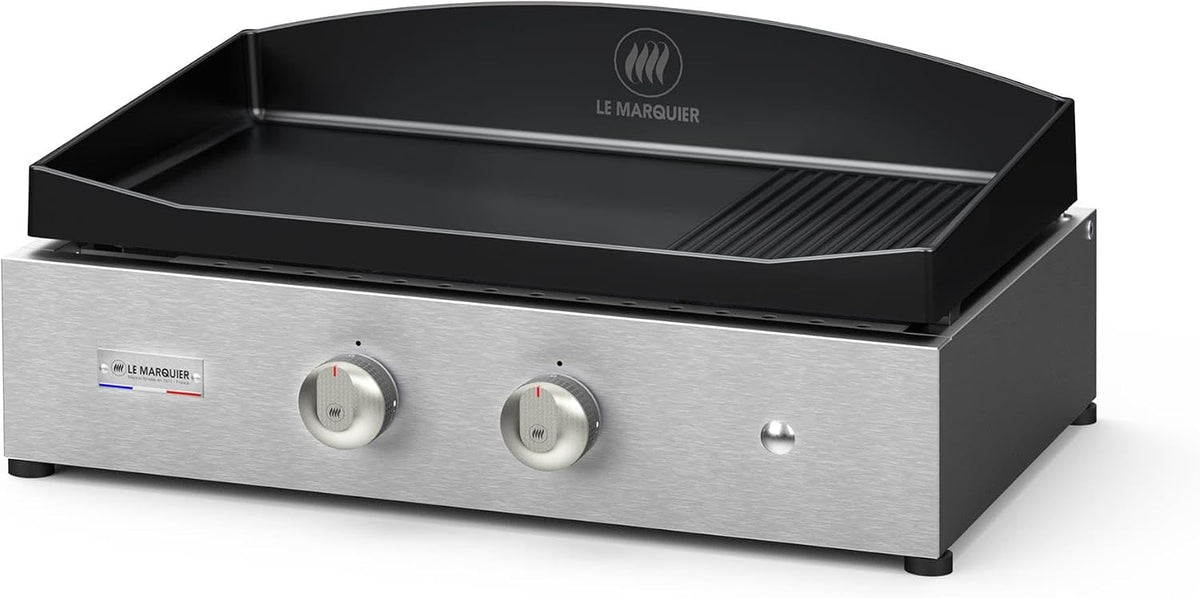LE MARQUIER plancha, Noir/Argent, - Pure Grill 260 INOX