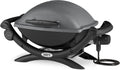 Weber barbecue à charbon, 43 x 32 cm, 1,80 m, Gris/Noir, Barbecue électrique Q 1400 / Barbecue portable, grille en fonte d'acier émaillée
