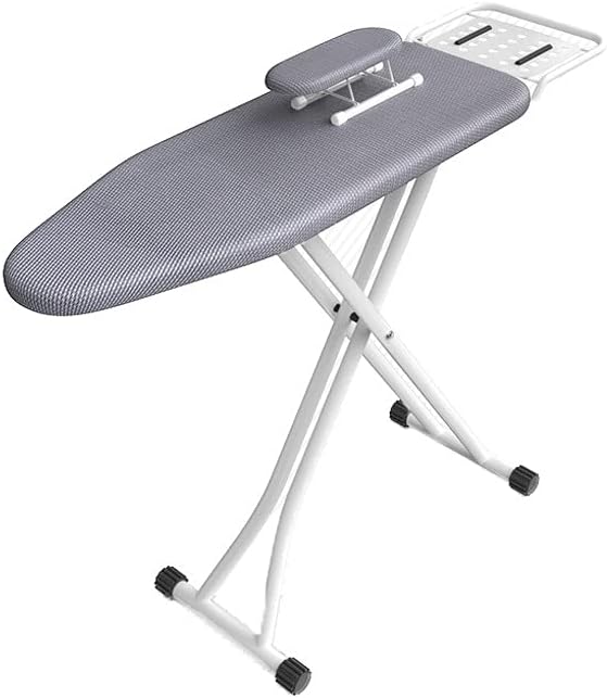 Cette Table à repasser, Métal., Noir, d'un Cintre Compact et d'un système de Rangement Facile à Utiliser