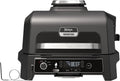NINJA fumoir, Hauteur 40,2 cm x largeur 56,6 cm x profondeur 50,9 cm, Gris/Noir, Woodfire Barbecue électrique et Pro XL avec thermomètre