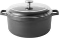 Berghoff Casseroles, 28 cm, Noir, Gem Casserole anti-adhésive avec couvercle en verre Compatible induction