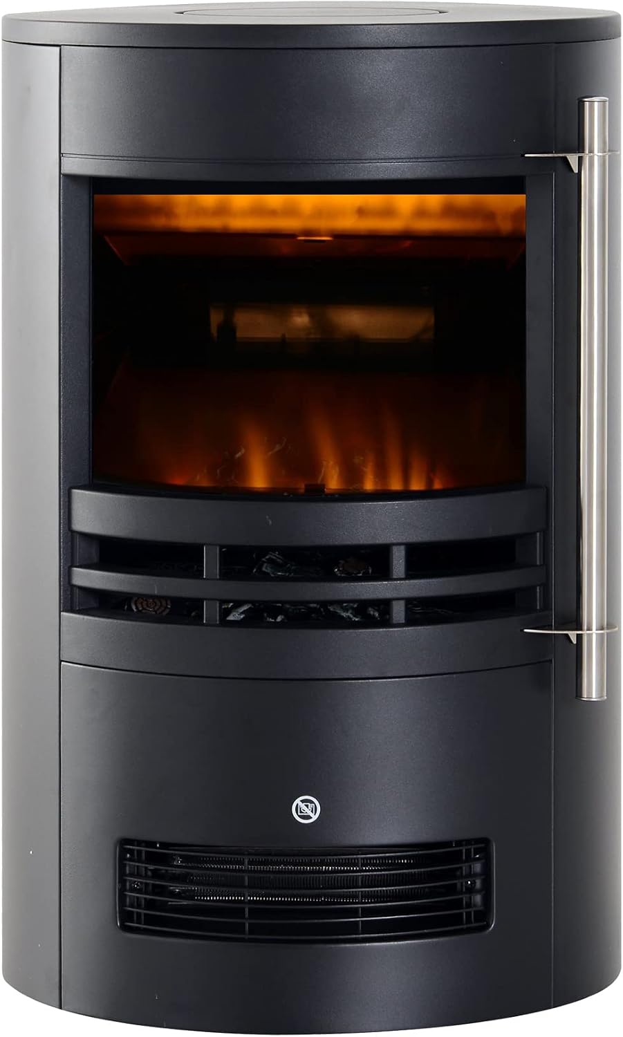 Rebecca Mobili cheminée électrique, 2000 w, 64,5 × 41 × 41 cm, Noir, sur Pied, Cheminée LED, Effet Flamme 3D