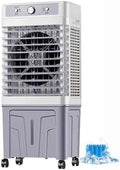 Refroidisseur rafraîchisseur d'air, Blanc, d'air par évaporation avec 3 vitesses de vent et 4 bacs à glace