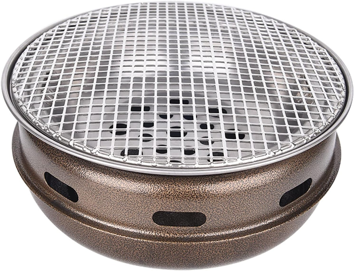 Barbecue barbecue à charbon, 27,9 x 27,9 x 11,2 cm, fabriqué en fer métallique, sûr et sain, résistant à la chaleur, maille en acier inoxydable, rend