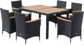 table à manger Outsunny, Noir/Beige