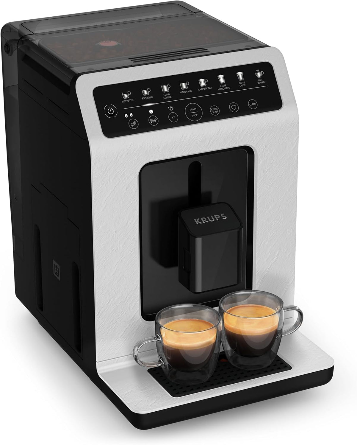 KRUPS Machines à café automatiques, Marron, Machine cappuccino et expresso automatique Evidence Eco-Design