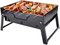 MYVVKIA barbecue à charbon, Noir, Barbecue autoportant, Portable, au Charbon de Bois, Mini-Barbecue