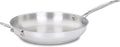 CUISINART Poêles à frire, 30,5 cm, Argent, Poêle à frire en acier inoxydable avec poignée Helper