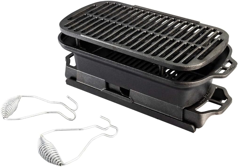 Lodge barbecue à charbon, 49,2 x 24,6 x 19,2 cm., 49,2 cm, Noir, Sportsman's Pro Grill