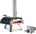 Ooni Cuisines d'extérieur, Noir/Argent, Karu 2 with Gas Burner Included, Portable Multi-Fuel Pack for Gardens and Patios
