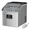 COSTWAY machine à glaçons, 18 kg, Argent/Noir, Automatique /24h, Acier Inoxydable, Cuillère à Glace, Fonction d'Auto-nettoyage