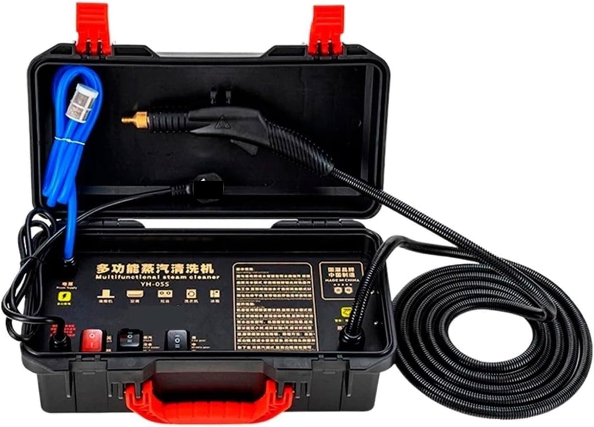 AMRTTWY nettoyeur vapeur, 3000w, Noir/Argenté, Nettoyeur de vadrouille à vapeur, Température Et Panneau D'outils De Désinfection Alcaline