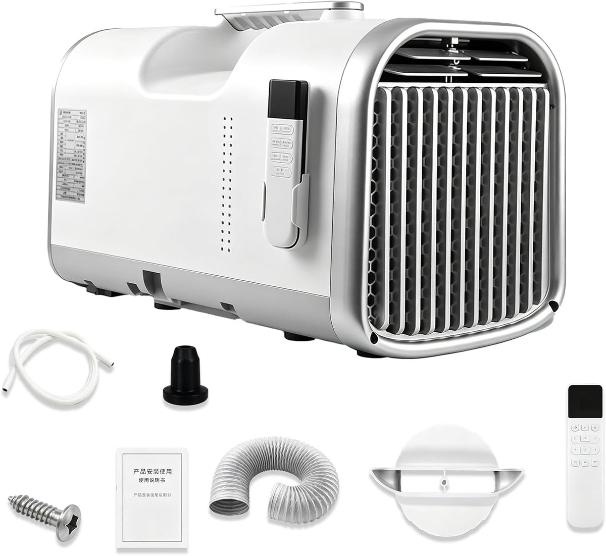 climatiseur portable Lissontine, 19,7 × 10,8 × 12,0 pouces (50,0 × 27,5 × 30,5 cm), 42 dB, 4400 BTU, Blanc
