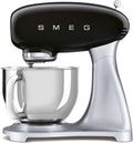 Smeg robot pâtissier, 4,8 L, 800 W, Noir, SMF02BLEU, 10 Niveaux de Vitesse, Fonction Mise en Marche Progressive
