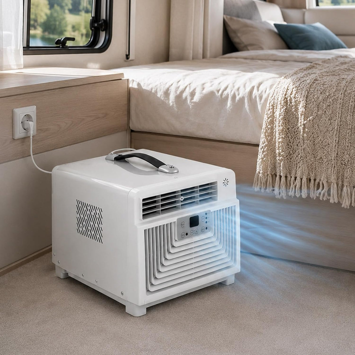 climatiseur portable moupeaktain, 460 × 285 × 230 mm, 220 V, 220 V, 3400 BTU, Blanc, Climatiseur pour Tente