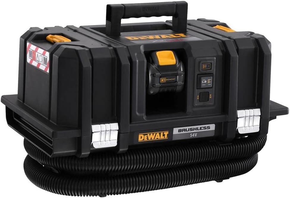 DEWALT aspirateur eau et poussière, 54 V, 24.7 l, Noir, - s XR FLEXVOLT classe M débit d'air maxi /sec sans batterie ni chargeur