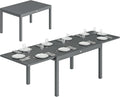 Outsunny Tables à manger, 270 cm, Gris Anthracite