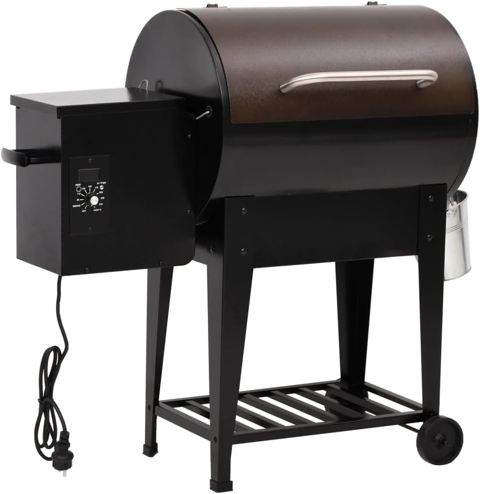 vidaXL Barbecues à granulés de bois, 94 x 47 x 88 cm (L x l x H), 220-270 W, 220 -240 V~, 50-60 Hz, 94 cm, fer, noir