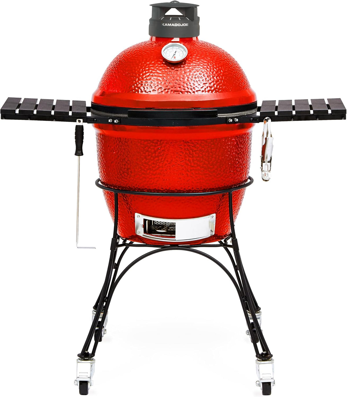 Kamado Joe fumoir, 18 pouces, 250 pouces, Rouge, Classic Joe Série II Gril à charbon de bois en céramique de et avec chariot