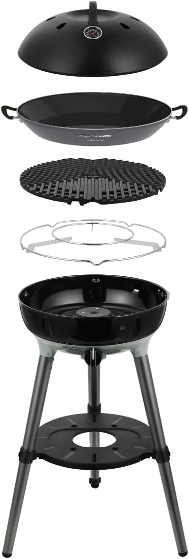 Cadac Barbecues à gaz, 86 cm, Noir, Carri Chef 40 BBQ, Barbecue à Gaz Portable avec Poêle à Paella & Allumage Automatique