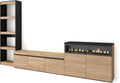 Skraut Home cheminée électrique, 102 cm de large, 21 cm de haut., 34w., 310x186x35 cm, Noir, Ensemble Meuble TV