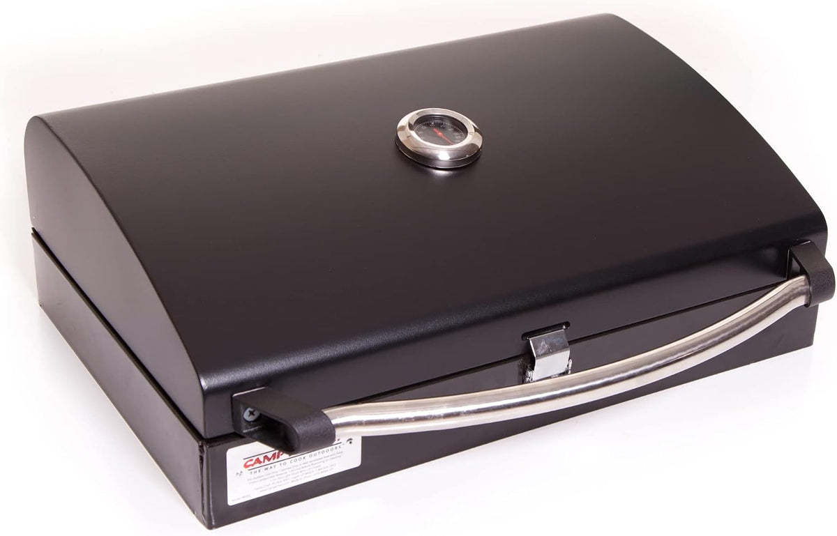 Camp Chef Matériel de cuisson au barbecue, 61 x 40,6 cm, Noir, Boîte de barbecue de luxe, 2 brûleurs, dimensions de cuisson
